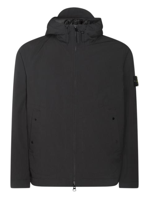 Stone Island soft-shell hooded jacket
