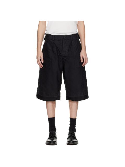 Maison Margiela Black Cotton Shorts
