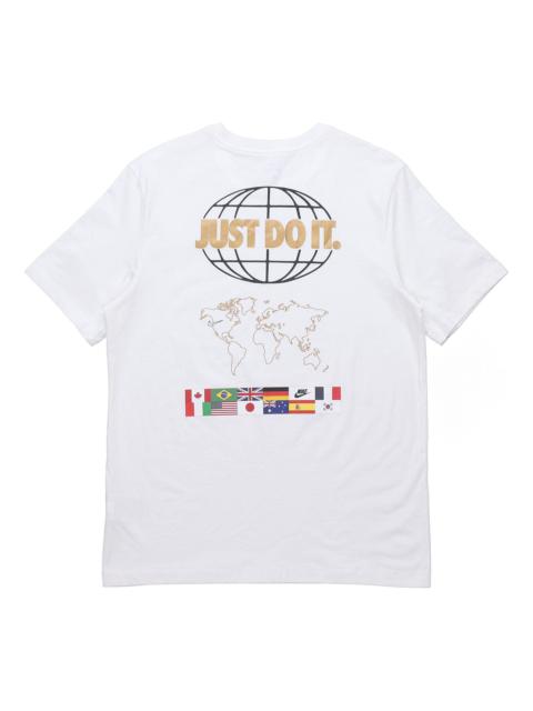 Nike Nike Sportswear JDI Back Map National Flag Printing Short Sleeve White CT6554-100