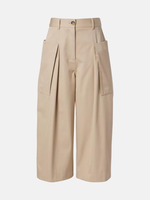 Loewe Cotton and silk cropped pants