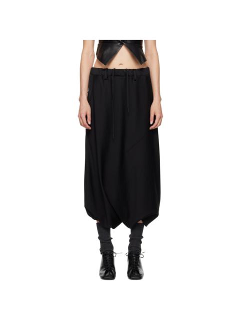 Yohji Yamamoto Black R-Paneled Lounge Pants