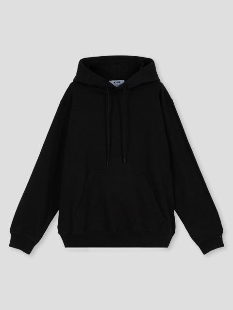 MSGM Black Hoodie with Impact logo