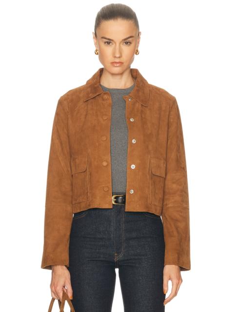 BY MALENE BIRGER Annie Cropped Suede Jacket
