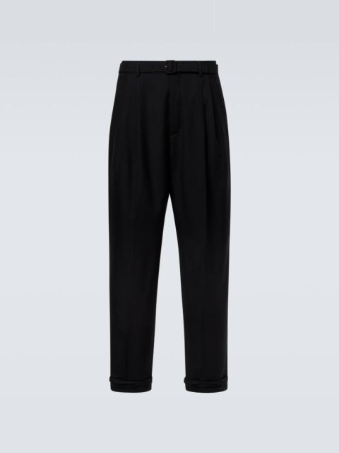 SAINT LAURENT Wool gabardine straight pants