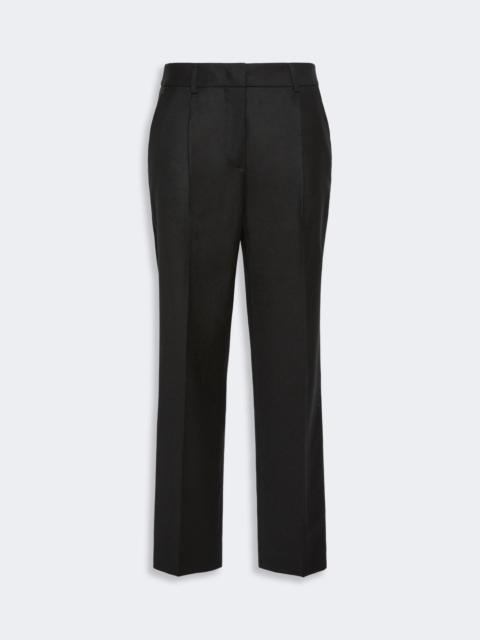 WEEKEND Max Mara CALDAIA Stretch-flannel cropped trousers - BLACK