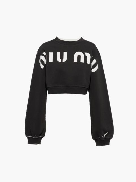 Miu Miu Printed cotton sweatshirt