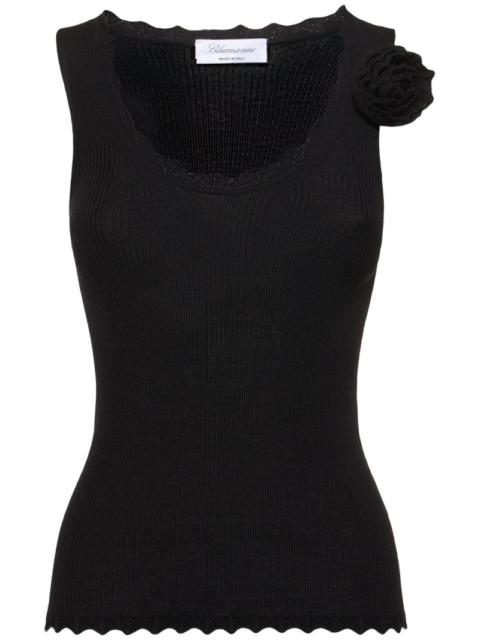 Rib knit tank top