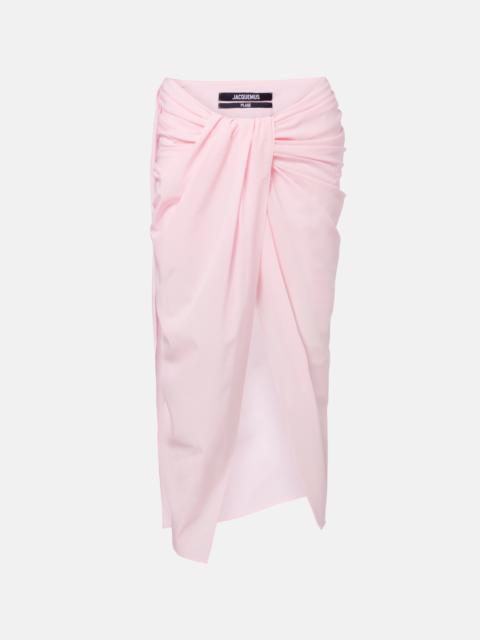 JACQUEMUS Paréo draped beach cover-up