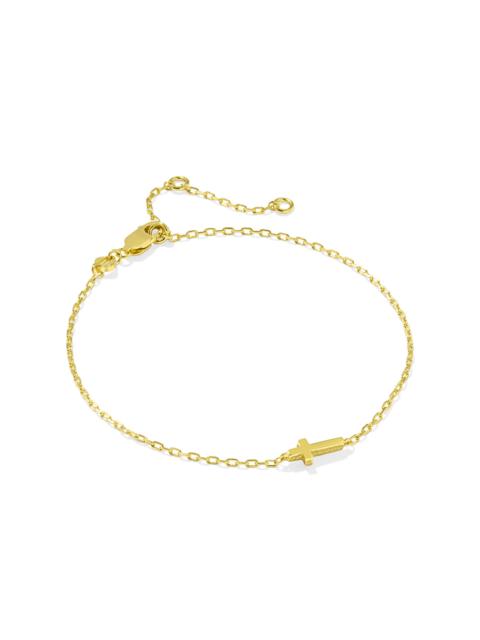 KENDRA SCOTT Cross Inline Bracelet in 18k Gold Vermeil