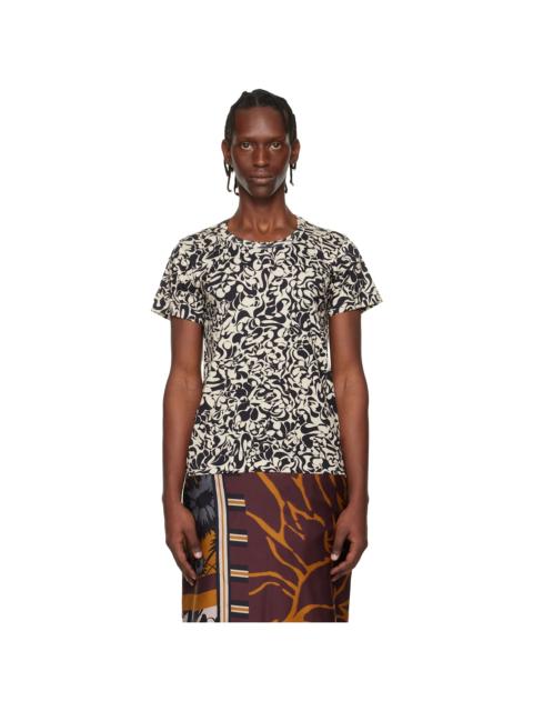 Off-White & Black Fitted Cotton T-shirt