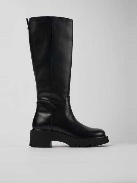 CAMPER Milah Black Leather High Boots for Women.