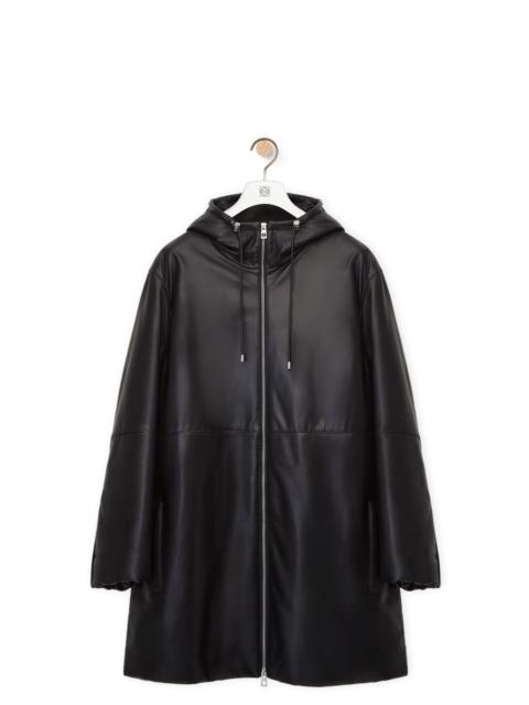 Loewe Hooded puffer coat in nappa