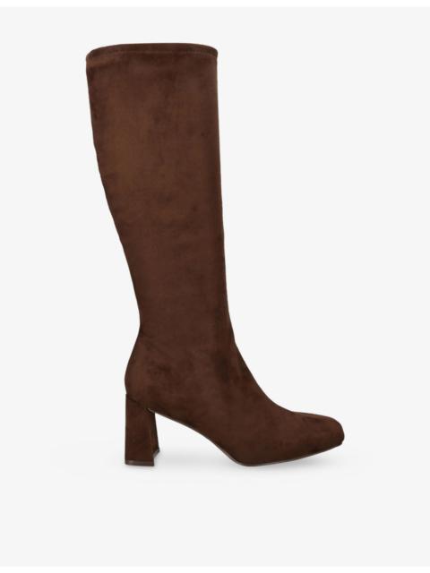 STEVE MADDEN Holly Heeled Suede Knee-High Boots