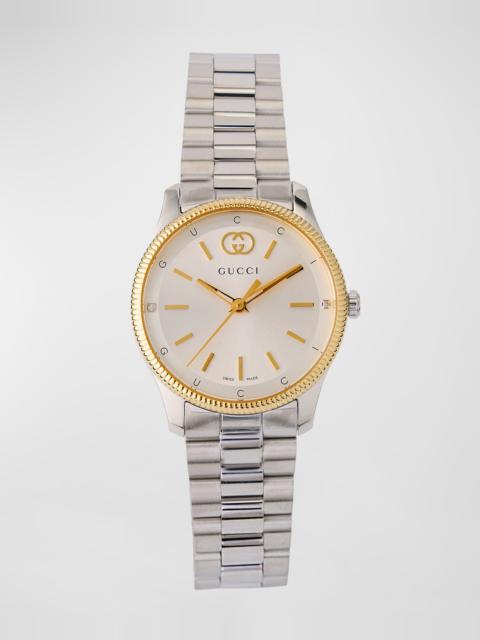 GUCCI G-Timeless Slim Watch with Bracelet Strap, Two Tone