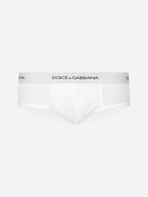 Fine-rib cotton Brando briefs