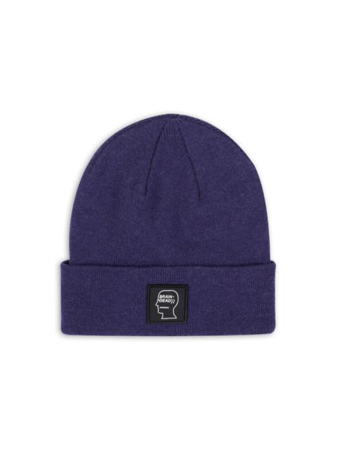 BRAIN DEAD Classic Logo Head Wool Beanie - Navy