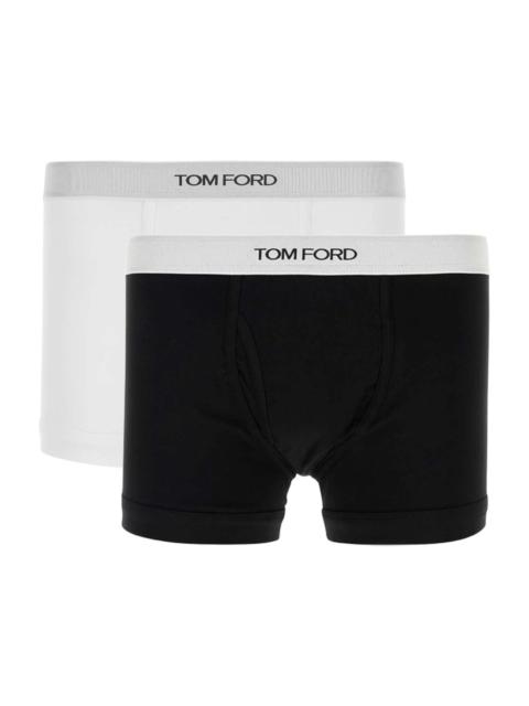 TOM FORD SET OF 2 COTTON BOXERS WITH LOGO ELASTIC