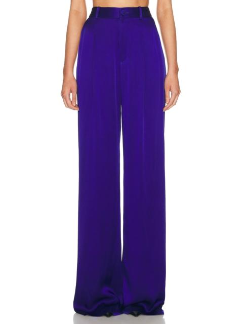 LAPOINTE Satin Relaxed Pleated Pant