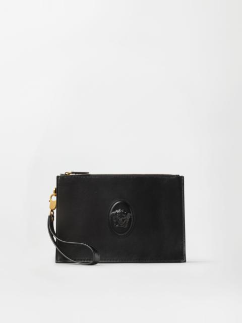 VERSACE Lou Leather Pouch