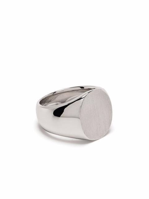 TOM WOOD Oval Satin signet ring
