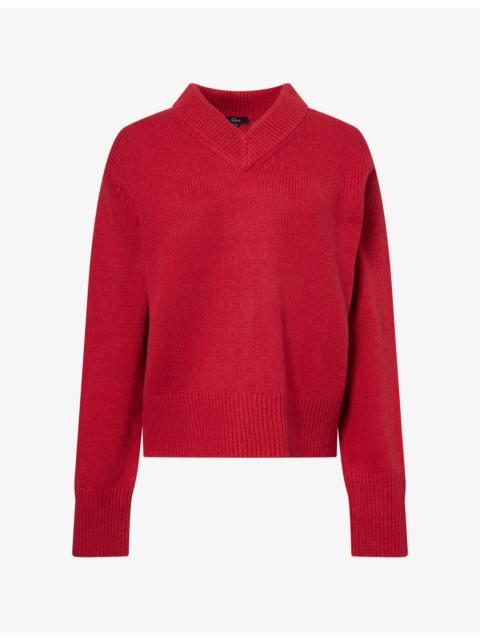 Rails Lidya V-Neck Cotton, Wool And Cashmere Jumper