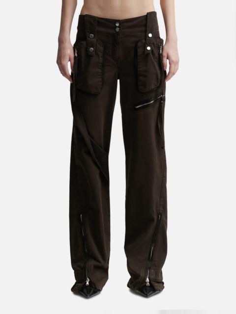 Blumarine CARGO PANTS WITH SATIN INSERTS