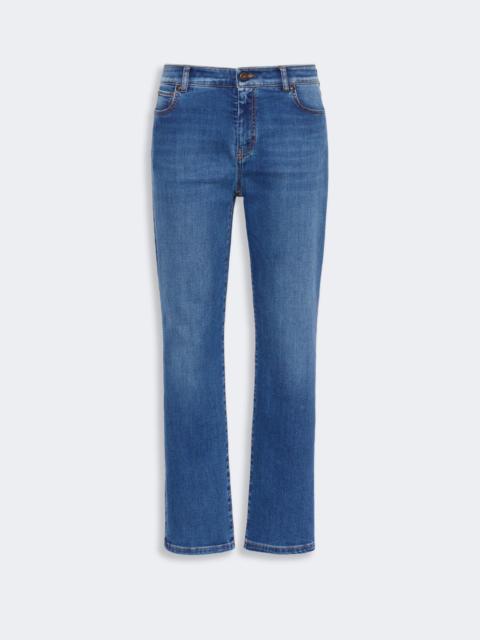 WEEKEND Max Mara LANA Slim-fit stretch denim cropped jeans - NAVY