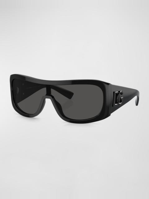 Dolce & Gabbana Men's Acetate Rectangle Shield Sunglasses
