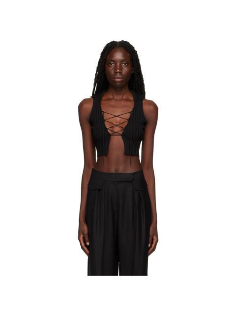 AYA MUSE SSENSE Exclusive Black Reposier Tank Top