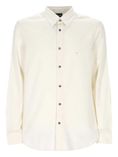 EMPORIO ARMANI embroidered long-sleeve shirt