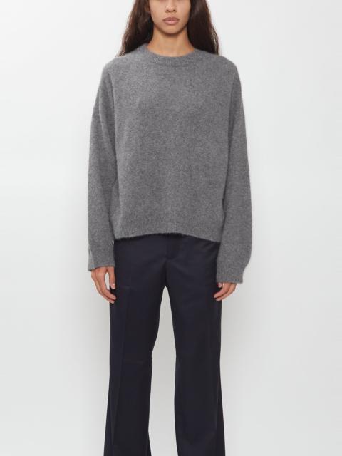 Loulou de Saison Tristan Crewneck Wool Yak Sweater — Anthracite