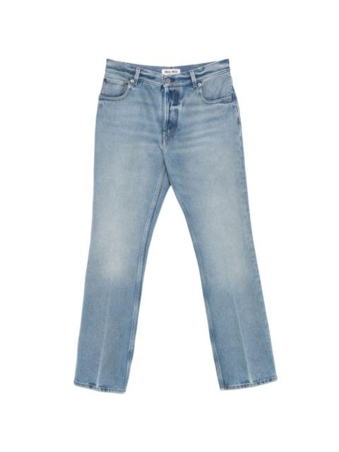 Miu Miu washed five-pocket straight-leg jeans