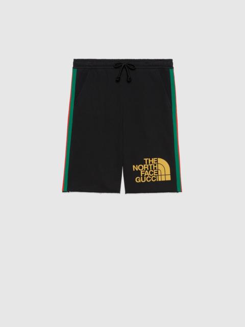 GUCCI The North Face x Gucci Web print cotton shorts