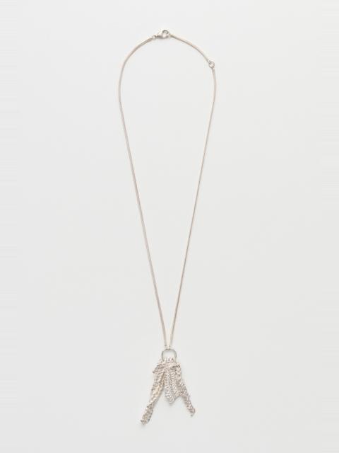 Our Legacy Casted Knit Necklace Frosted White Sterling Silver