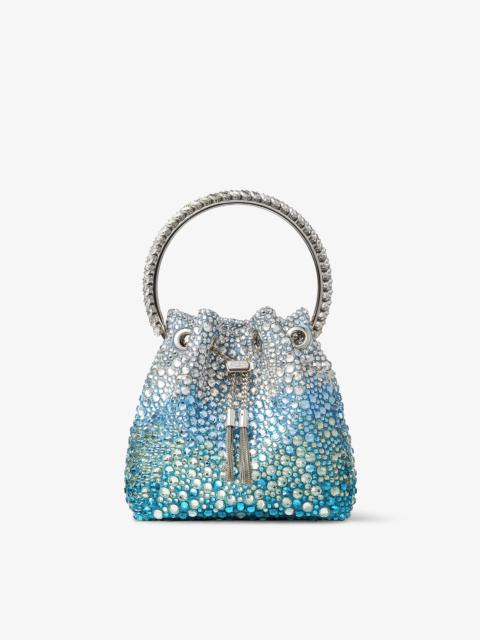 JIMMY CHOO Bon Bon
Peacock Satin Bag with Crystals