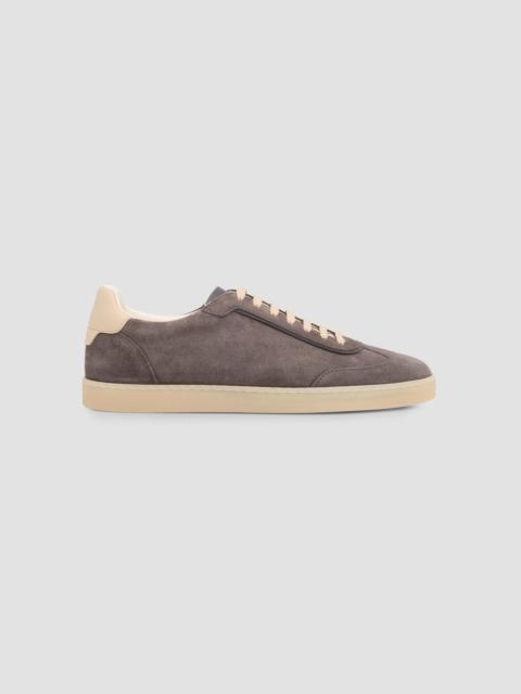Brunello Cucinelli Men's Suede Low-Top Sneakers - Anthracite