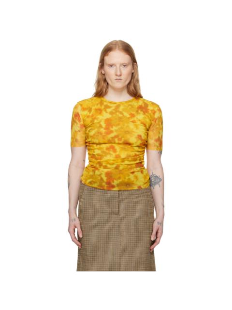 Acne Studios Yellow Ruched T-Shirt