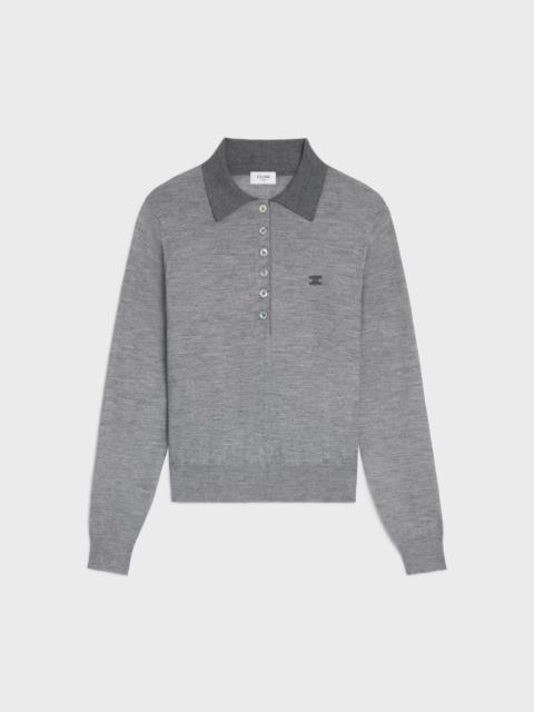 CELINE polo sweater IN fine cashmere silk
