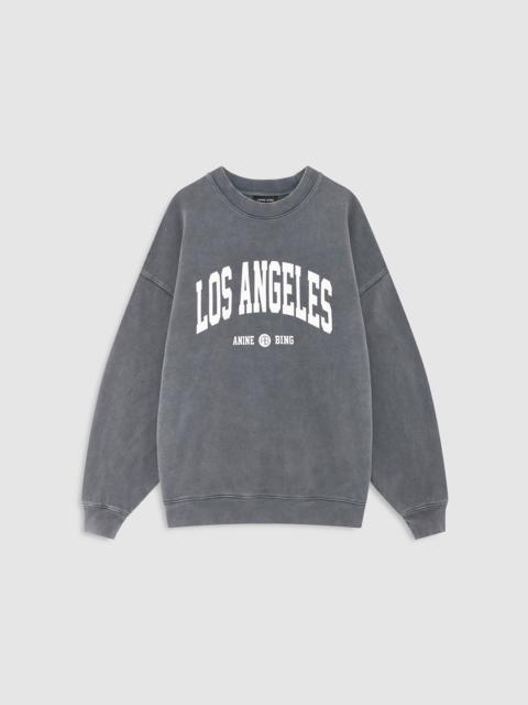 ANINE BING Miles Sweatshirt Los Angeles University - Washed Grey