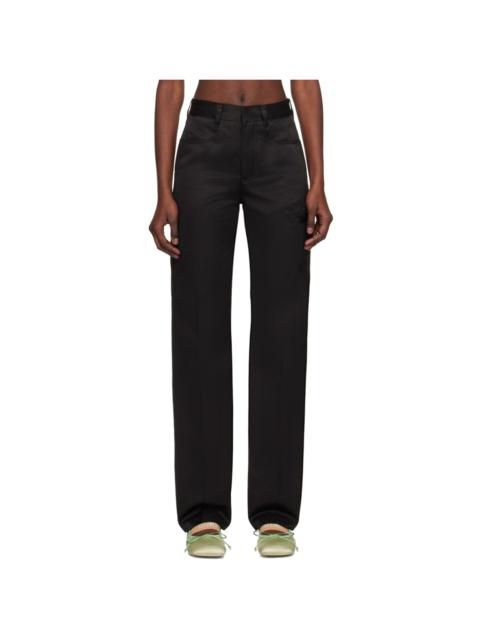MM6 Maison Margiela Black Embroidered Trousers