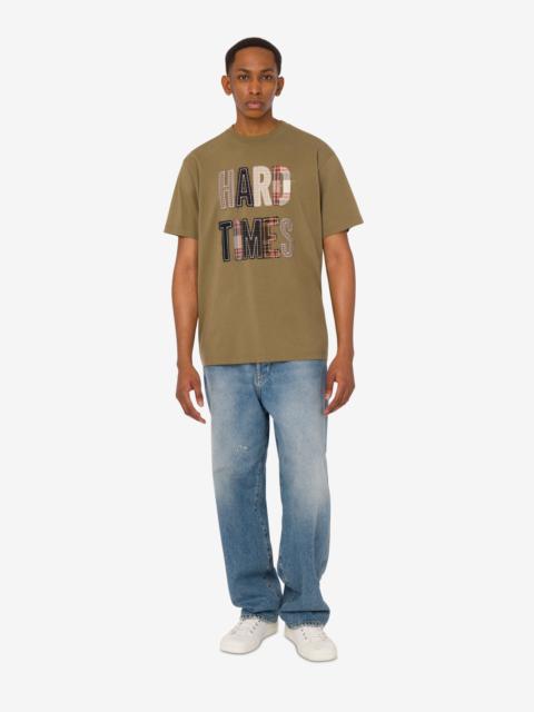 Moschino EMBROIDERED ORGANIC COTTON JERSEY T-SHIRT