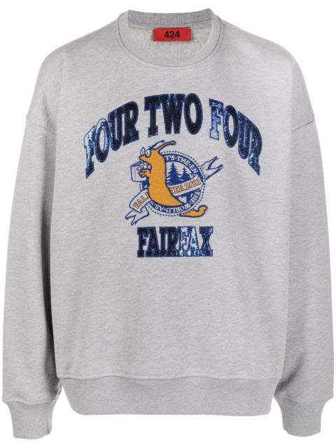 424 rhinestone embellished sweatshirt