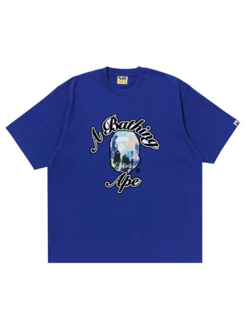A BATHING APE® BAPE Forbidden Zone Ape Head Tee 'Blue'