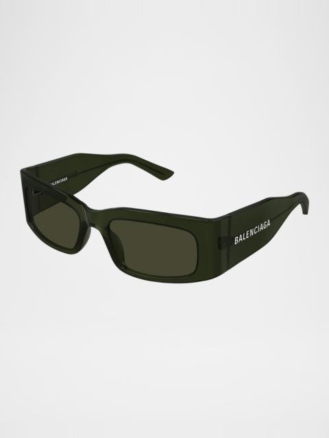 BB0328S Logo-Print Rectangle Sunglasses