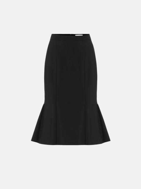 Stretch-wool skirt