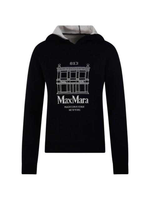 'S Max Mara embroidered-logo hoodie
