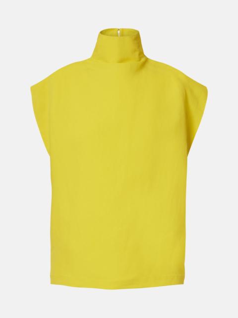 Alaïa Poplin turtleneck top