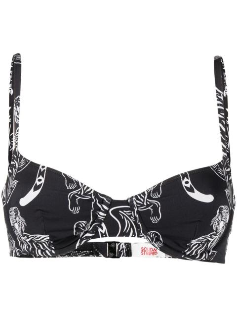 Solid & Striped The Eva tiger-print bikini