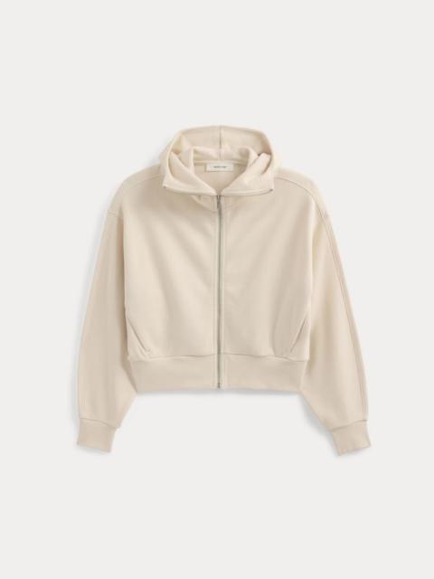 EVERLANE LIGHTWEIGHT TERRY CROPPED FULL-ZIP