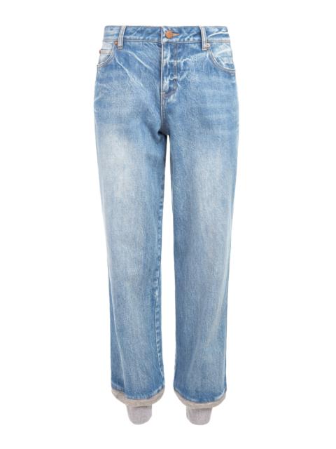 Alice + Olivia KESHA JEAN WITH RIB CUFF